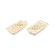 Латунные микропаве прозрачные подвески с фианитом KK-G432-18G-3