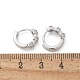 Серьги-кольца из латуни с прозрачным фианитом EJEW-Q014-25P-3