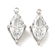 Подвески из нержавеющей стали 304 с кубическим цирконием STAS-L278-006P-01-1