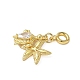 Европейские подвески-шармы с морскими животными из латуни KK-I371-39G-01-2