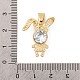 Латунные микро проложить кубического циркония подвески KK-E108-33G-3