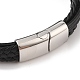 Плетеные браслеты из микрофибры и кожи BJEW-B096-08C-3