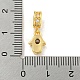 Латунные микропаве прозрачные подвески с фианитом KK-U007-02G-03-3