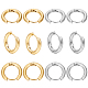 12 пара серег-колец Huggie Hoop из нержавеющей стали 202 и 304 EJEW-SC0001-41-1