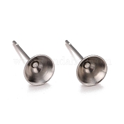 Серьги-гвоздики из нержавеющей стали марки 304 STAS-L238-082E-P