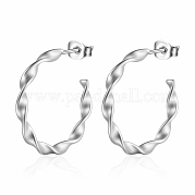 Серьги-гвоздики из нержавеющей стали в форме буквы С GN3700-2