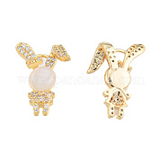 Латунные микропаве прозрачные подвески с фианитом KK-N231-383
