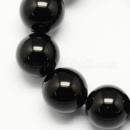 Природные обсидиана шарик нити G-R173-10mm-02-1