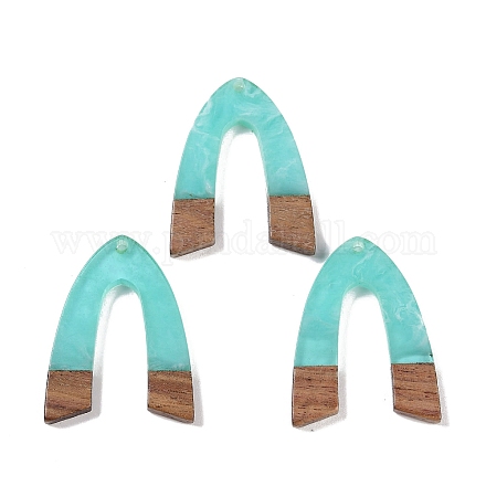 Подвески из смолы и дерева WOOD-F015-16D-1