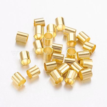 Зажимные бусины из латуни X-KK-L017-G-1