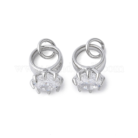 Латунные микро проложить кубического циркония подвески KK-C089-02P-1