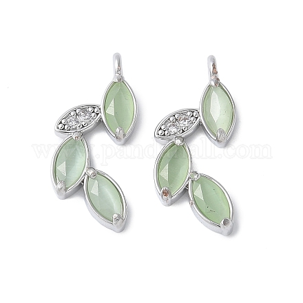 Латунные микро проложить кубического циркония подвески KK-F892-07P-1