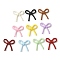 Spray Painted Alloy Pendants, Bowknot Charms, Mixed Color, 18x17x3.5mm, Hole: 5.5x3.5mm