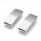 Tarnish Resistant 304 Stainless Steel Magnetic Clasps with Glue-in Ends, Arched Rectangle, Matte, Stainless Steel Color, 29x11x5mm, Hole: 3x10mm