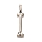 Anti-Tarnish 304 Stainless Steel Pendants, Dog Bone Charm, Stainless Steel Color, 44.5x12x5.5mm, Hole: 10x5.5mm