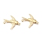 201 Stainless Steel Links Connectors, Swallow, Golden, 17.5x19.5x0.8mm, Hole: 1mm