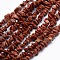 Synthetic Goldstone Beads Strands, Chip, 5~8mm, Hole: 1mm, about 80~81cm