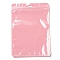 Rectangle Plastic Yin-Yang Zip Lock Bags, Resealable Packaging Bags, Self Seal Bag, Pearl Pink, 20x14x0.02cm, Unilateral Thickness: 2.5 Mil(0.065mm)