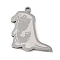 Non-Tarnish 201 Stainless Steel Pendants, Bank Beaver Charm, Stainless Steel Color, 24.5x24x1.5mm, Hole: 1mm