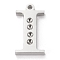 Tarnish Resistant 304 Stainless Steel Letter Pendant Rhinestone Settings, Stainless Steel Color, Letter.I, I: 15x8x1.5mm, Hole: 1.2mm, Fit for 1.6mm rhinestone
