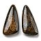 Natural Bronzite Pendants, Triangle, 46x21~23x8.5~9mm, Hole: 1.5mm