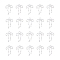 100Pcs Alloy Pendants, Bowknot, Silver, 21.5x14.5x2.5mm, Hole: 2mm