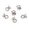 201 Stainless Steel Bead Cap Pendant Bails, for Globe Glass Bubble Cover Pendants, Stainless Steel Color, 6.5x5mm, Hole: 3mm