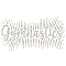 Glass Hotfix Rhinestone, Iron on Appliques, Costume Accessories, for Clothes, Bags, Pants, Word Gymnastics, 297x210mm