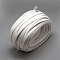Leather Cords, White, 10x2mm, about 50Yards/Bundle(150 Feet/Bundle)