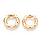 Brass Spring Gate Rings, Nickle Free, Ring, Real 18K Gold Plated, 15.1x3mm