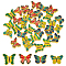 32Pcs 4 Colors Alloy Enamel Beads, Lead Free & Cadmium Free, Matte Gold Color, Butterfly, Mixed Color, 10.6x12.5x3.8mm, Hole: 1.8mm, 8pcs/color