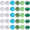 30Pcs 6 Style Polymer Clay Pave Rhinestone Beads, Disco Ball Beads, Round, Lawn Green, 16~17x14~17mm, Hole: 1.5~2.8mm, 5Pcs/style