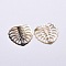 Black Lip Shell Pendants, Tropical Leaf Charms, Monstera Leaf, 31~33x29~31x2.5mm, Hole: 1mm