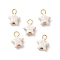 Crackle Opaque Acrylic Pendants, Star Charms, Golden, 14.5x11.5x7mm, Hole: 3.5mm