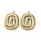 Ion Plating(IP) 304 Stainless Steel Pendants, Real 18K Gold Plated, Rectangle, 26.5x20x2.5mm, Hole: 1.8mm