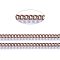 Brass Twisted Chains, Curb Chains, Diamond Cut, Unwelded, Faceted, with Spool, Oval, Lead Free & Nickel Free & Cadmium Free, Red Copper, 3x2x0.6mm, about 301.83 Feet(92m)/roll