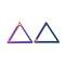 Ion Plating(IP) 304 Stainless Steel linking Rings, Triangle, Rainbow Color, 23.5x27x1.5mm, Inner Diameter: 18.5x21mm