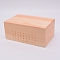 Rectangle Unfinished Wooden Box, with Hinged Lid and Front Magnetic Clasp, for Alphabet Stamp Findings, BurlyWood, 17.5x11x7.65cm