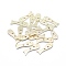 2-Hole Brass Buttons, Long-Lasting Plated, Fish, Textured, Real 14K Gold Plated, 17.5x5.5x1mm, Hole: 1.4mm