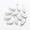 Non-Tarnish 201 Stainless Steel Charms, Chain Extender Drop, teardrop, with Word Steel, Stainless Steel Color, 10x4x1mm, Hole: 1mm