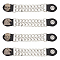 4Pcs 2 Style PU Leather Biker Vest Extenders, with Iron Double Chain, Alloy Findings, Black, 176~180x26x3~11.5mm, 2pcs/style