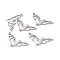 Non-Tarnish 201 Stainless Steel Pendants, Bat, Hollow, Stainless Steel Color, 32x16x1mm, Hole: 1.5mm