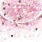 Opaque & Transparent Glass Beads, Faceted Nuggets, Pearl Pink, 2~5x2.5~8x3~5mm, Hole: 1~1.4mm, about 10g/bag