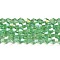 Transparent Electroplate Glass Beads Strands, AB Color Plated, Faceted, Bicone, Light Green, 4x4mm, Hole: 0.8mm, about 80~85pcs/strand, 30~32cm