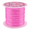 Flat Elastic Crystal String, Elastic Beading Thread, for Stretch Bracelet Making, Dyed, Plum, 0.8mm, about 65.61 yards(60m)/roll