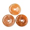 Natural Red Aventurine Pendants, Donut Charms, 39~40.5x5~7mm, Hole: 8~8.5mm