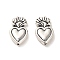 Tibetan Style Alloy Beads, Cadmium Free & Lead Free, Heart, Antique Silver, 15x10x3.5mm, Hole: 1.2mm, about 537pcs/1000g