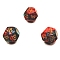 Acrylic Polyhedral Dice, Astrology Dice, for Witchcraft Wiccan Altar Supplies, FireBrick, 20mm, 3pcs/set