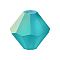 Preciosa® Crystal Beads, Czech Crystal, Bicone(451 69 302 Rondelle), 60230 20019 Blue Zircon AB Matt, 4mm, Hole: 0.8mm