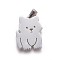 Tarnish Resistant 304 Stainless Steel Puppy Pendants, Samoyed Dog, Stainless Steel Color, 25x18.5x2mm, Hole: 2.5x5.5mm